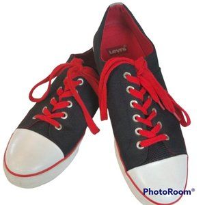 Levi's Stan Black/Red/White Canvas Sneakers 12